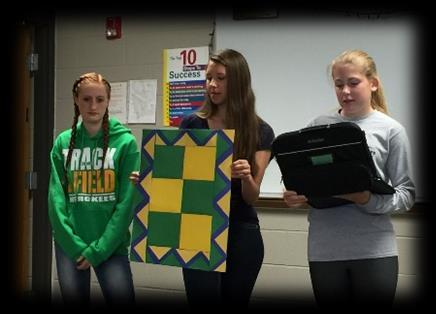 students researched the geometric patchwork
