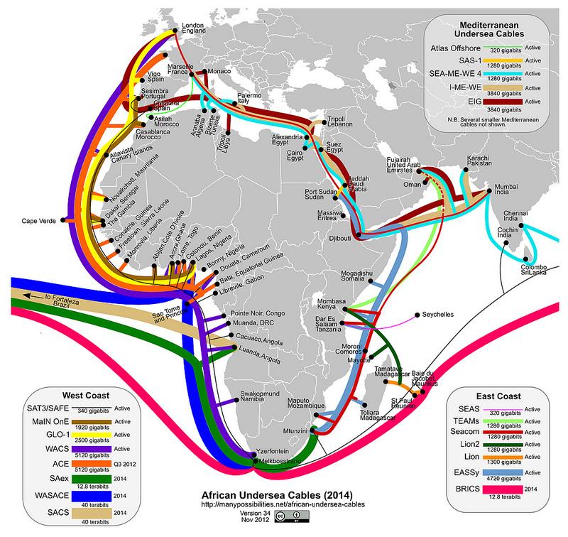 3 African Undersea Cables Updated Nov 2012 Sources