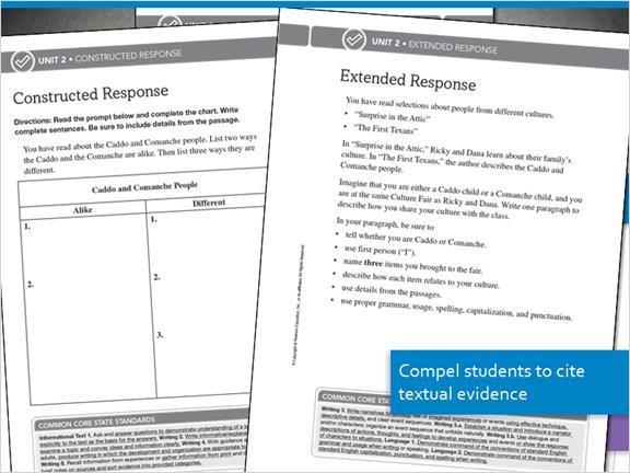 1.3 End-of-Unit Assessments Every unit ends in an assessment of student progress in reading comprehension, vocabulary analysis, and writing.