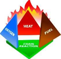 oxidation that produces a chain reaction. This is commonly called the fire tetrahedron (Figure 1).