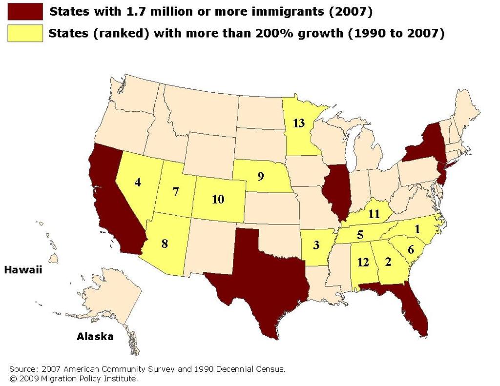 More States Feel the Impact of Immigration: