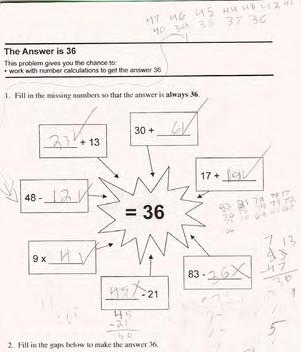 Some students have not moved to computation with subtraction. Student F is still relying on a counting up or counting down strategy to find the difference.