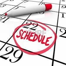 Leaders have a tentative schedule of important dates and events