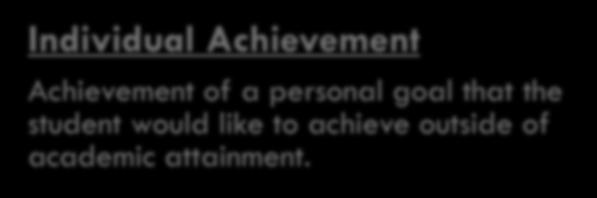 Achievement Achievement of a personal goal