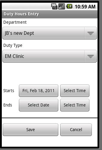 d. Duty type duration default Log Duty Hours 1. Tap the NI app 2. Choose Duty Type 3.