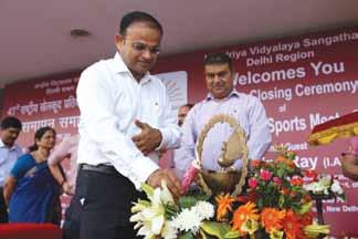 47 th KVS National Sports Meet Held in New Delhi o"kz&1 @ vad&1 New Delhi: The 47 th KVS National Sports Meet was inaugurated by Secretary, Department of School Education & Literacy (MHRD) Dr. S.C.