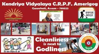 activities specific to the age group in and around the school campus. Students were guided to maintain cleanliness and practice it at their homes, schools and neighbourhood.
