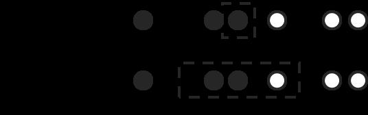generalization rule for this example is that if neighboring features fall within a given range of a training example (indicated with a box), they receive the same classification as the training