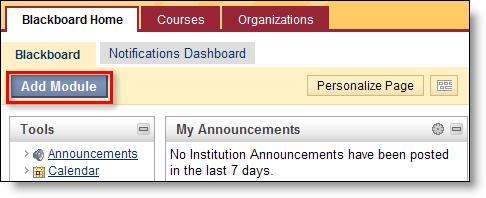 alerts, items needing attention and new content. Information for all of a student s courses are funneled to this page.