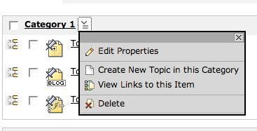 5. Click the Create New Topic in this Category button. See Figure 7.2. 6. Decide whether you wish to create a threaded discussion, a class blog discussion, or a journal discussion. Figure 7.2 To create a threaded discussion: 7.
