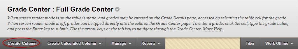 Reading the Grade Center The Icon Legend The Grade Center Icon Legend defines Blackboard s grading symbols. Shows that the student has been blocked from the course.