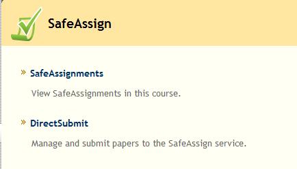 Because Direct Submit is not integrated with the Grade Center, you need to use SafeAssignments to collect submissions whenever possible.
