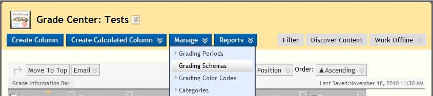 Working with Columns: Customizing the Letter Grade Schema 1 2
