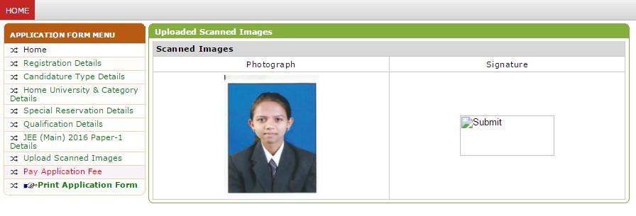 Uploaded Scanned Images For candidates who have appeared for MHT-CET 2016, the photograph and signature will be available in the