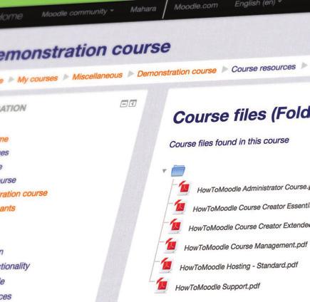 Folder Great for keeping course pages clean and uncluttered if you have lots of files that you need to make available in your course. A single link can provide access to any number of files.
