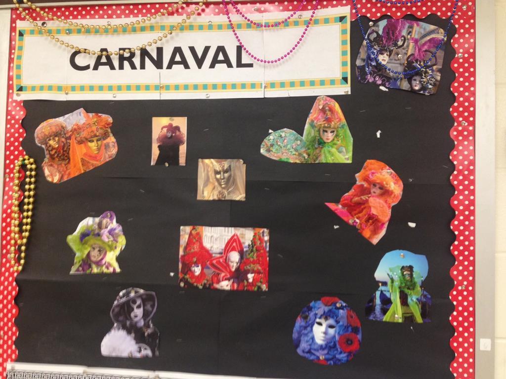 Students Celebrate Carnaval In Elaine Moss s Spanish class, students recently studied