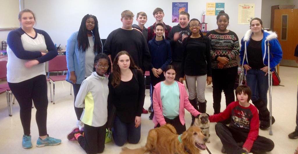 Therapy Dogs Visit Todd "A huge thank you to Positive Paws who brought their therapy dogs, Shasta and