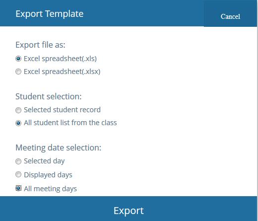 2. Click the Tools icon a. Click Export Template 3.