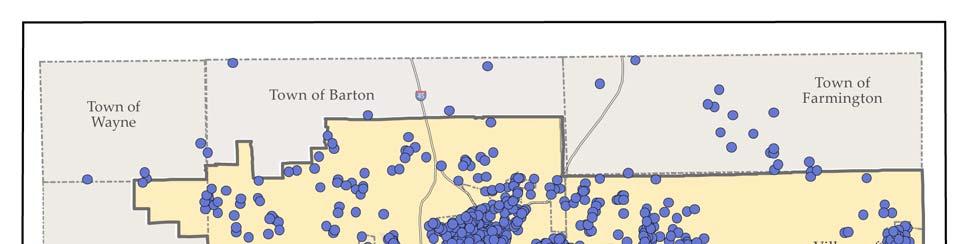 Map 3: Geographic Distribution of WBJSD Students in Grades 9-12, Fall