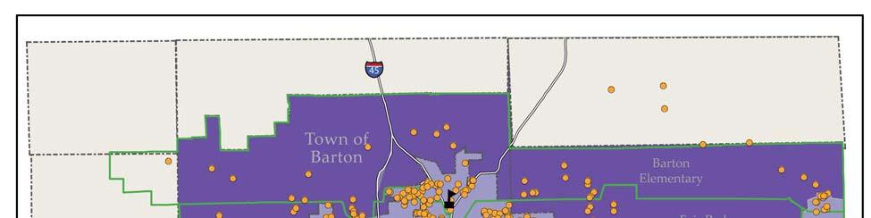 Map 4: Municipal Birth to Kindergarten Ratios, Fall 2007 The Towns of Barton and Trenton both had B:K ratios
