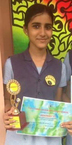S DHANYA SHREE XI H 1 ST PRIZE RHAPSODY 2017 - Hand Painting & Junkart KALANJALI VENTURE - Poster Making Painting competition conducted by Nathella Vidhyalaya, Ambattur 3D designing competition in
