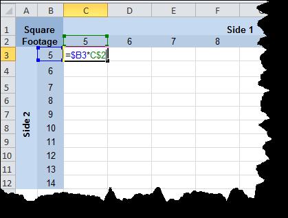 Creating mixed references In the following example you will enter a formula that contains mixed references. A mixed reference doesn t fix both the column and row, but either the column or row.