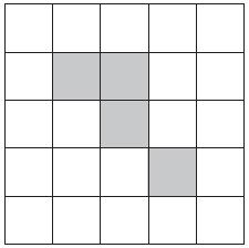 (b) Shade one more square to make a pattern