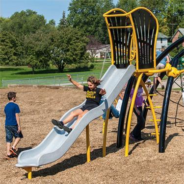 Science at Playgrounds Possible questions to ask: 1)If the slide is wet (after rain), how does it affect the speed you slide down?