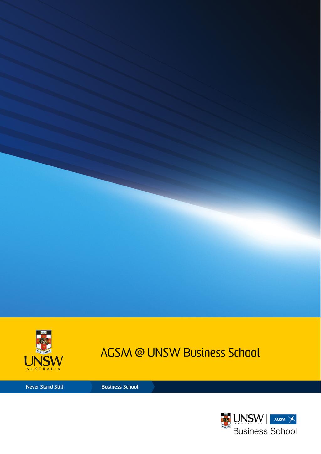 AGSM MBA Programs 2015 SUPPLY CHAIN