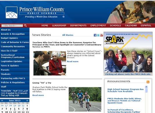 Prince William County Public Five Year ACCOmplishments Accomplishments Received exemplary rating and Divisionwide accreditation as a quality school system by the Southern Association of Colleges and