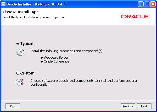 Installing PeopleSoft Enterprise FSCM 9.1 Mobile Inventory Management Chapter 1 Oracle Installer - WebLogic 10.3.4.0 Choose Install Type page 7.