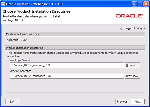 Chapter 1 Installing PeopleSoft Enterprise FSCM 9.1 Mobile Inventory Management Oracle Installer - WebLogic 10.3.4.0 Choose Product Installation Directories page 8.