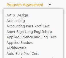 Using SharePoint for Program Level Assessment Using the drop-down menu under the link to Program Assessment, select your academic program. HINT: This is a long alphabetical list.