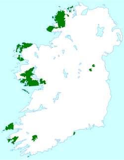 General Remarks on Irish Dispersion of the Gaeltachtaí Figure: Map of Ireland including