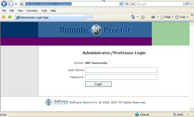 L ogging In The WebView application may be accessed using any web-browser (preferably Internet Explorer). It does not require use of Remote Proctor or Exam Builder applications.