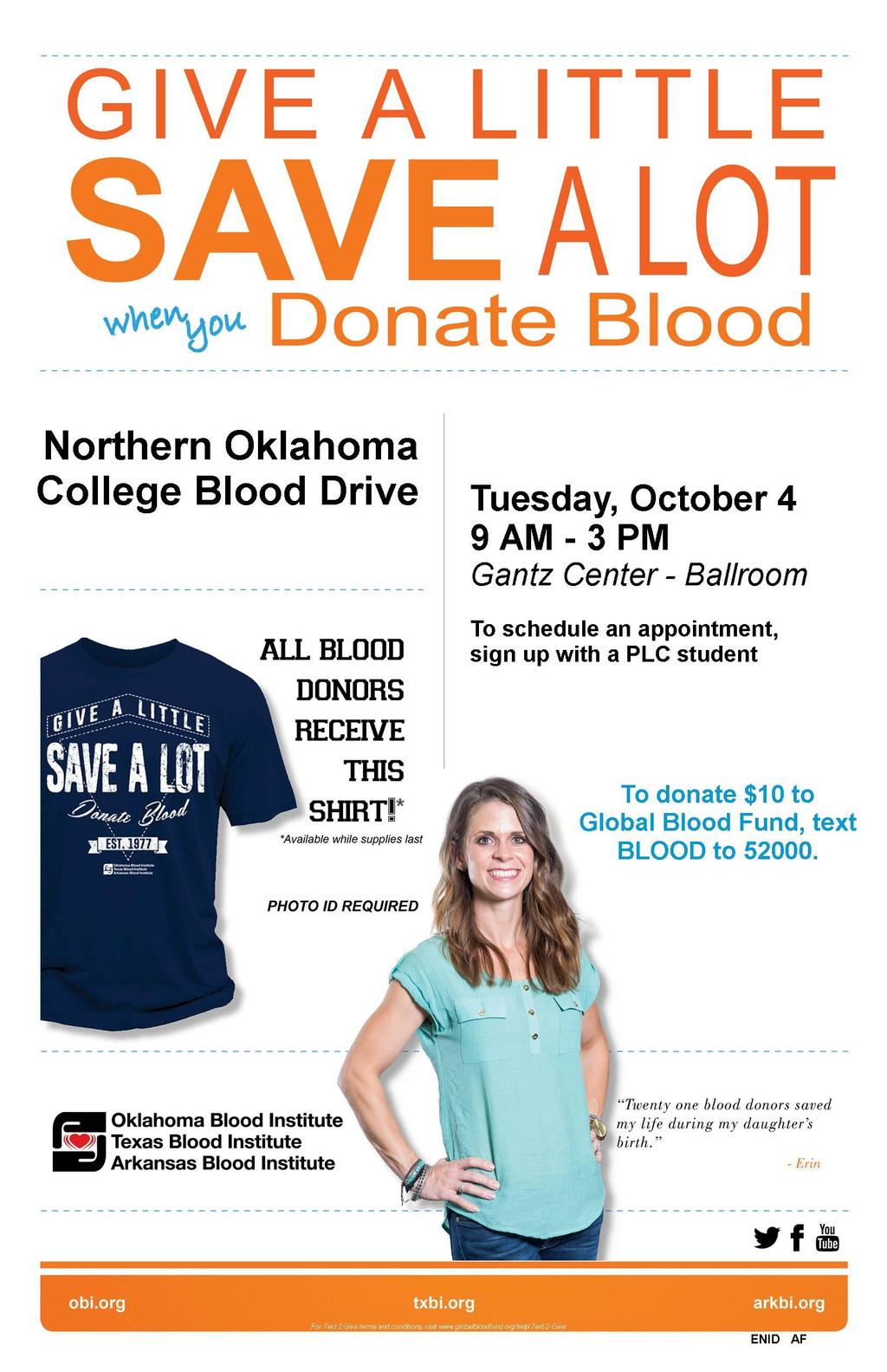 Blood drive at NOC Enid set for Oct.