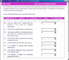 Conduct Skills Audit in Conversations A tailor-made skills audit has been included in each of the Conversations booklets. You can click on Skills Audit to try it.