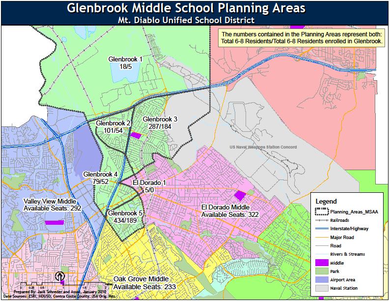 Glenbrook Areas 1, 2, and 3 would go to El Dorado El Dorado Area 1 and