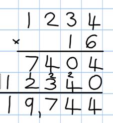 Year 5 Multiply up to 4-digits by 1 or 2 digits.
