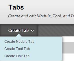 4. Enter Blackboard Store as the Title and select Blackboard Store (Tab) as Tool. The title will appear as the tab name in the header frame 5.