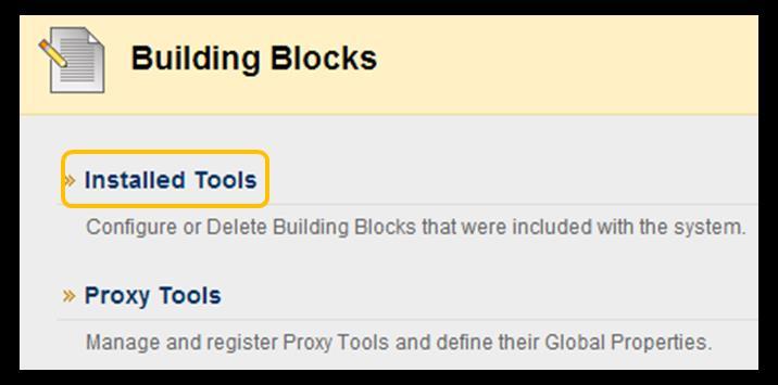 You will need to complete all of the steps to install the Building Block except creating the Top Frame Tab.