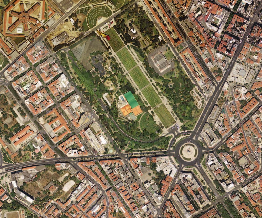 Image 1 Aerial view of Lisbon with Parque Eduardo VII and collage