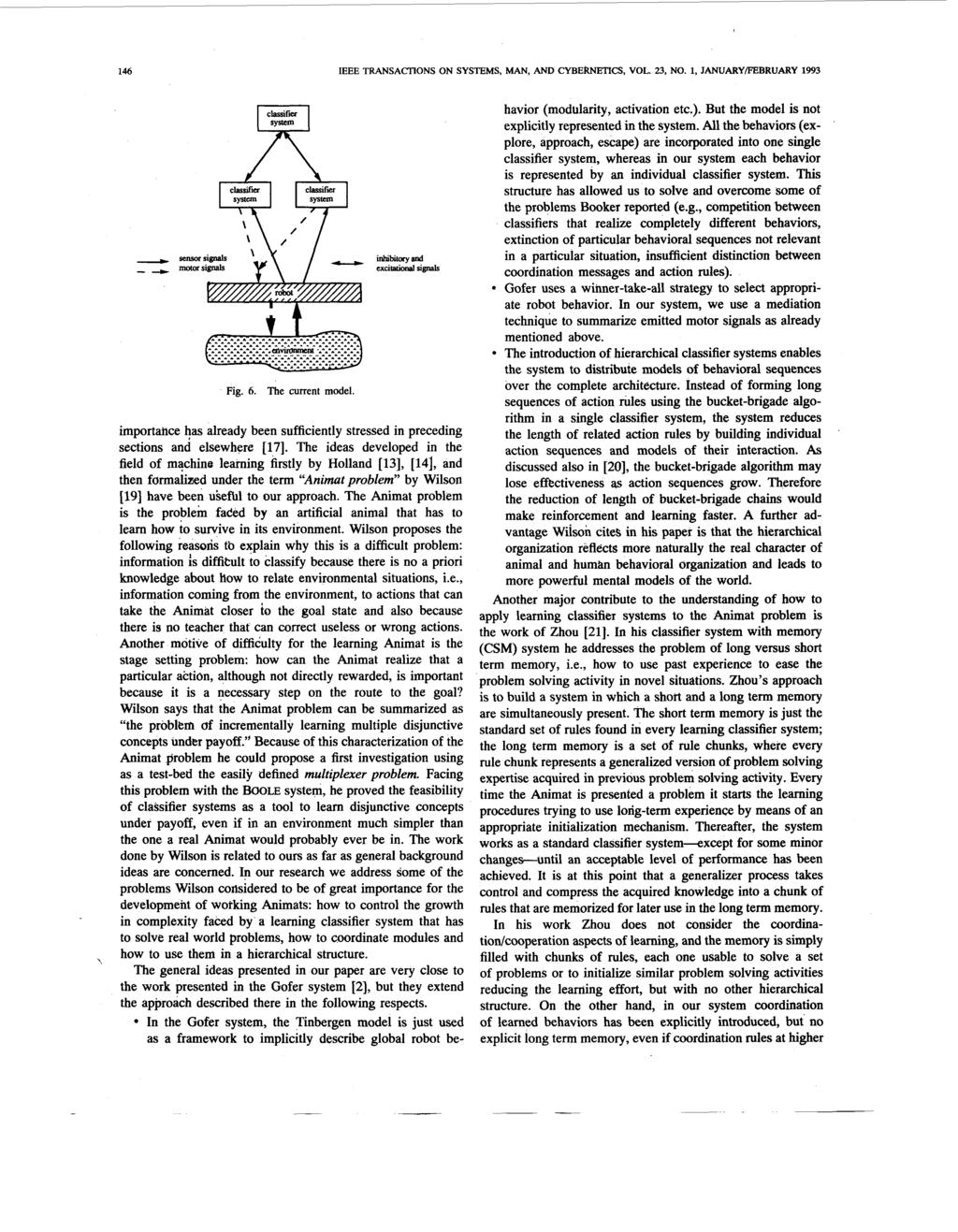 146 IEEE TRANSACTIONS ON SYSTEMS, MAN, AND CYBERNETICS, VOL. 23, NO. 1, JANIJARYPEBRUARY 1993 -, --4 Fig. 6. The Current model.