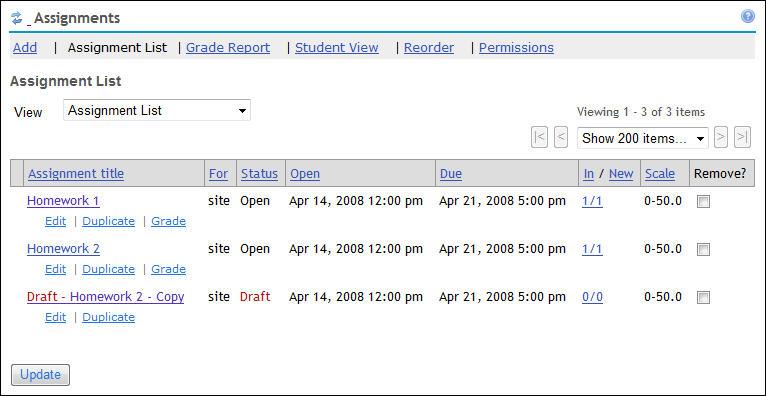 Duplicate Assignments 1. If you have recurring assignments you can copy an existing assignment.