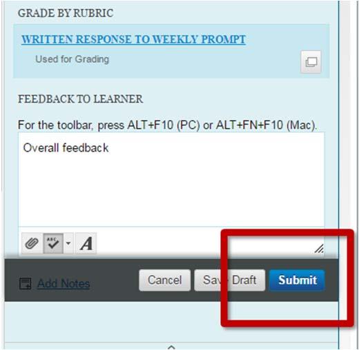 Method Two: Click on the button with two stacked squares to use the Grid View for grading.