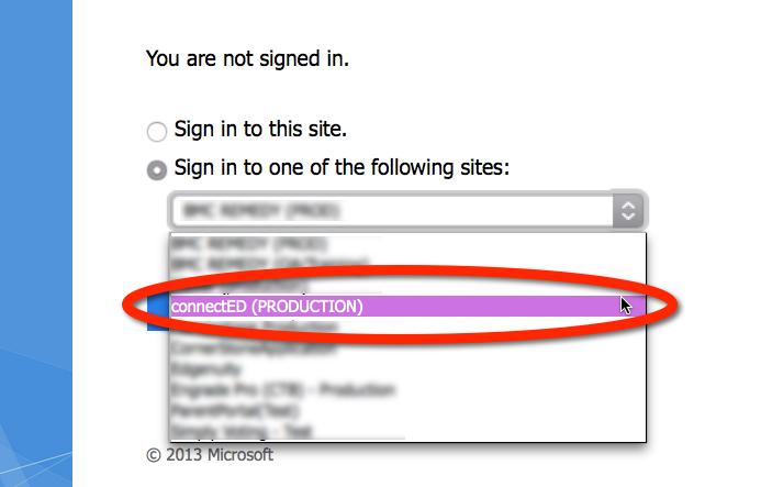 Enter your district provided single sign on information and select Sign In 5.