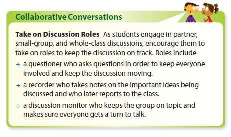 Collaborative Conversation Assigning Roles Assign Roles: Teacher Role:?