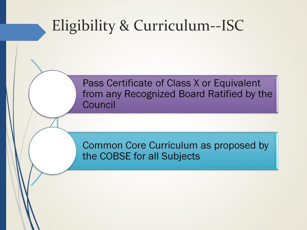 Any Student who has Passed ICSE or the X Standard Equivalent from any Recognised Board Ratified by the Council are eligible to get admission to ISC.