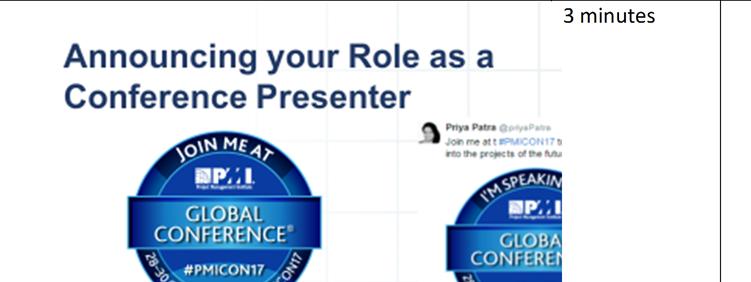 13 We encourage presenters to announce their participation as a Conference presenter to their network.