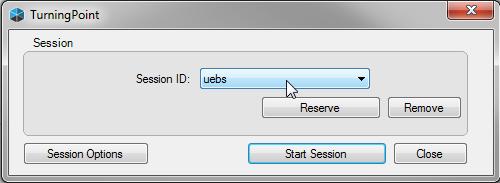 You can select a reserved Session ID from the drop down menu or reserve a new ID using the reserve button.